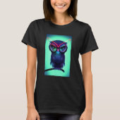 Robot Owl   Cute Cybernetic Science Fiction Owl Tシャツ (正面)