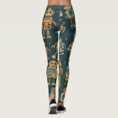 Robot Pattern Leggings – Gift for Young Tech Fans レギンス (裏面)