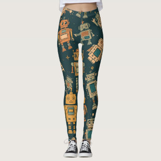 Robot Pattern Leggings – Gift for Young Tech Fans レギンス