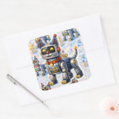 Robot puppy six piece nursery sticker sheet スクエアシール (封筒)