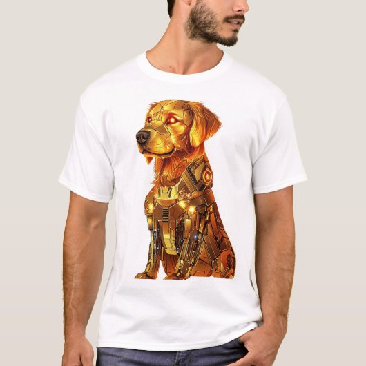 Robot Retriever � Futuristic Mecha Dog Tシャツ (正面)