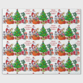 Robot Santa Checking His List Boy's Nameクリスマス ラッピングペーパー (フラット)