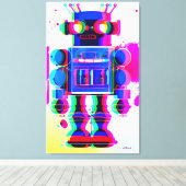 Robot Suspect Number 4 キャンバスプリント (インサイチュ (ウッドフロア))