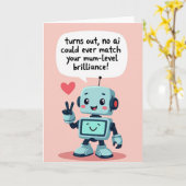 Robot Sweet Mothers Day Card カード (黄色い花)