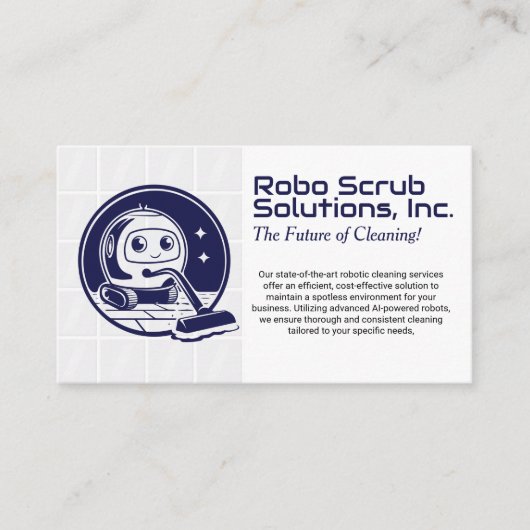 Robot Vacuuming | Cleaning Services 名刺 (正面)