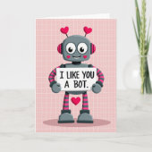 Robot Valentines I Like You A Bot Card カード (正面)