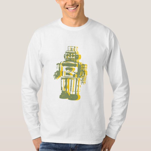 robot_yellowは、robot_green tシャツ (正面)