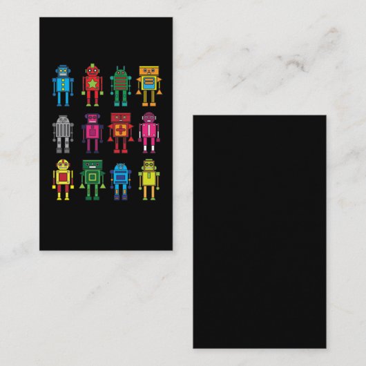 Roboter Geschenk Robotik Retro Spielzeug Spaß 名刺 (正面/裏面)