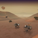 Robotic Dragon Titan スケートボード<br><div class="desc">This deck of Robotic Dragon with Titan background. Drones on ground, one still parachute landing. Stylish outdoor fun.</div>