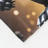Robotic-Panda With Wings Fleece Blanket フリースブランケット (角)