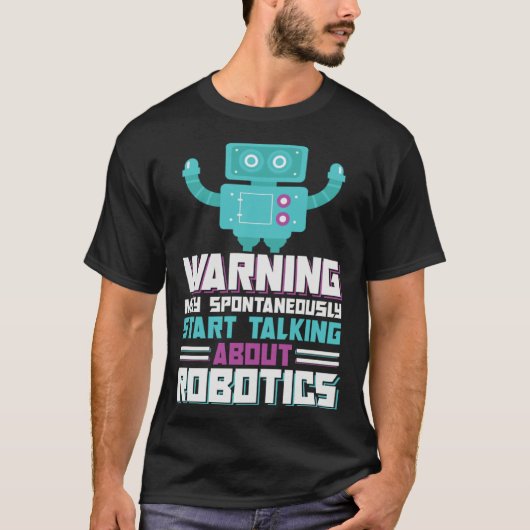Robotics Engineering AI Autonomous Robot Building  Tシャツ (正面)