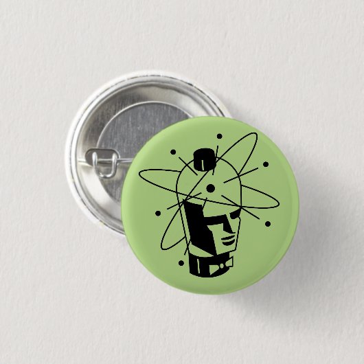 Robotronの真空管Pin 缶バッジ (正面&裏面)