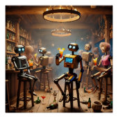 robots having fun in a bar ポスター (正面)