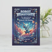 Robots in Space 11th Birthday Party 招待状 (スタンド正面)