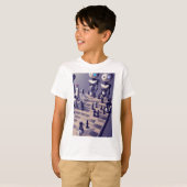 Robots playing chess kids t-shirt tシャツ (正面フル)
