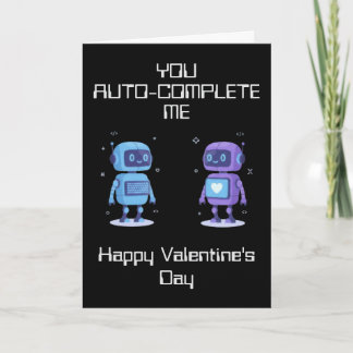 Robots Valentine's Day Card カード