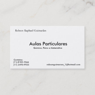 Robson Raphael Guimarães, Aulas Particulares, Q... 名刺
