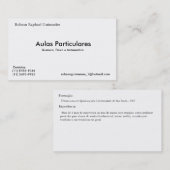 Robson Raphael Guimarães, Aulas Particulares, Q... 名刺 (正面/裏面)