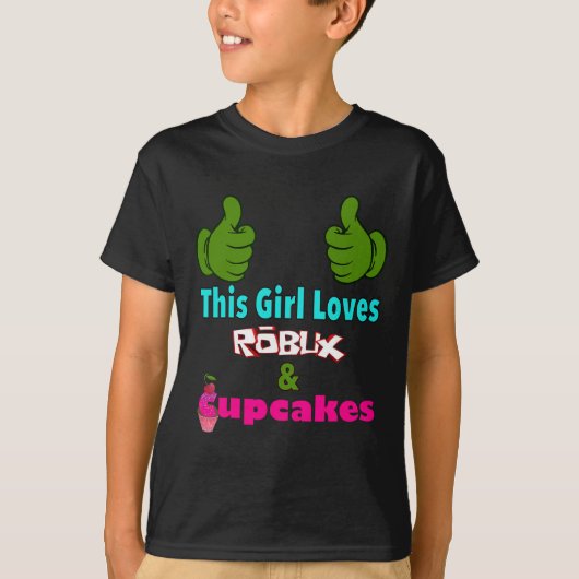 Robuxが大好きな女の子 ゲーム女子のデザイン tシャツ (正面)
