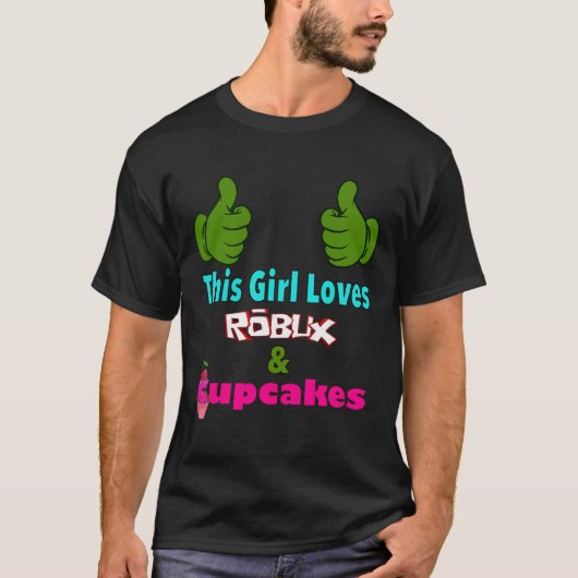 Robuxが大好きな女の子 ゲーム女子デザイン tシャツ (正面)
