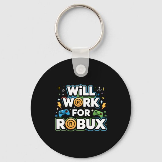 RobuxはRobuxの子供たち、若者、男の子、女の子には効きません キーホルダー (正面)