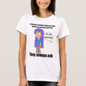 Robynここで働いてるシャツ(女) Tシャツ (正面)