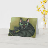 Robyn Feeley著野生猫の世話人の連合 カード (黄色い花)