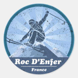 Roc D'Enfer Station de ski - Skieur ラウンドシール
