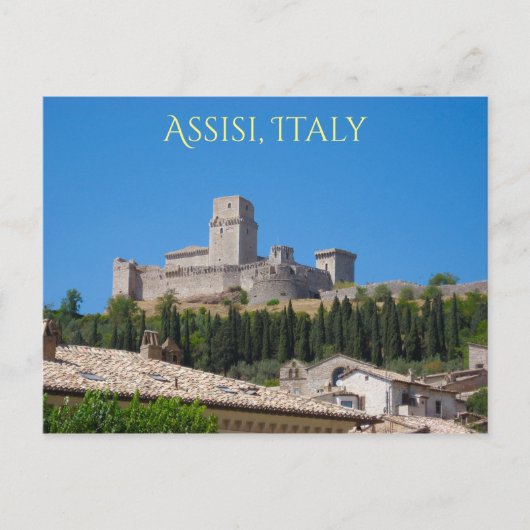 Rocca Maggiore, Assisi, Umbria Italy Hilltop Fort ポストカード (正面)