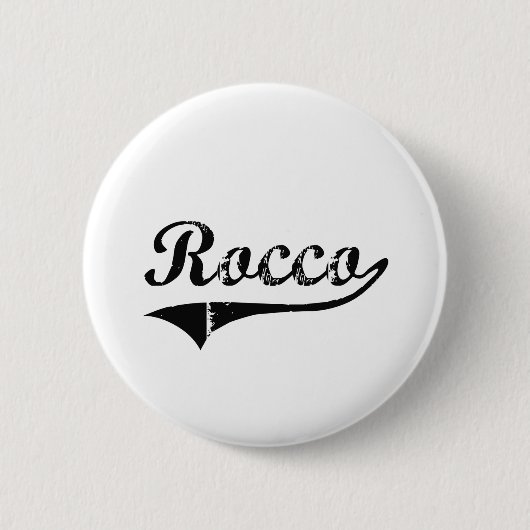 Roccoのクラシックなスタイルの名前 缶バッジ (正面)