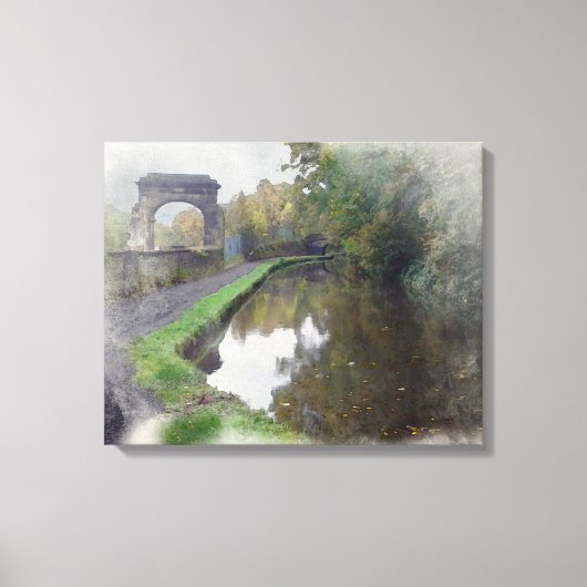 Rochdale Canal Sagar Richards Arch キャンバスプリント (正面)