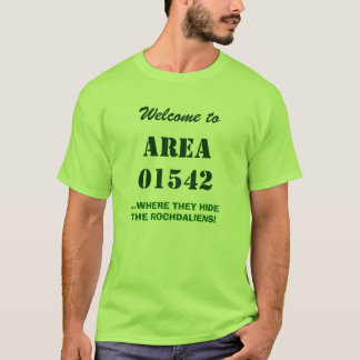 Rochdale MA、別名"区域01542"… Rochdaliens! Tシャツ