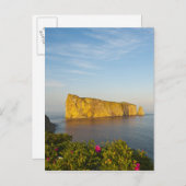Rocher Perce (Perce Rock)、ケベック、カナダ。 ポストカード (正面/裏面)