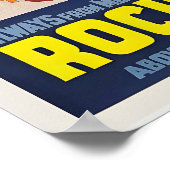 Rochers de Naye Montreux Switzerland Vintage Ski ポスター (角)