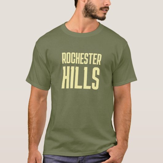 Rochester Hills Michigan Printed T-Shirt Tシャツ (正面)