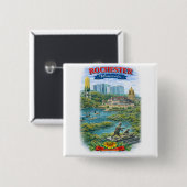 Rochester MN Minnesota Landmarks Button 缶バッジ (正面&裏面)