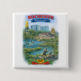 Rochester MN Minnesota Landmarks Button 缶バッジ