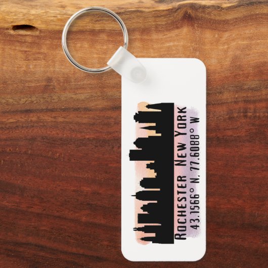Rochester NY City Skyline  キーホルダー (正面)