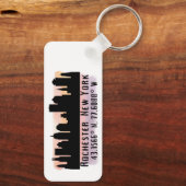 Rochester NY City Skyline  キーホルダー (裏面)