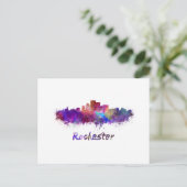 Rochester skyline in watercolor ポストカード (スタンド正面)