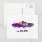 Rochester skyline in watercolor ポストカード (正面/裏面)