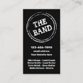Rock カッコいい Nロールバンドのビジネス連絡カード 名刺 (正面)