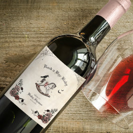 Rock a Byeベビーゴシック風ベビーシャワー ワインラベル