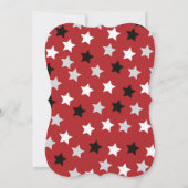 Rock a Bye Red Rock Star Guitar Baby Shower 招待状 (裏面)