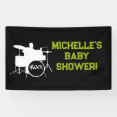 Rock a Bye Rock Star Guitar Baby Shower Banner 横断幕 (横)