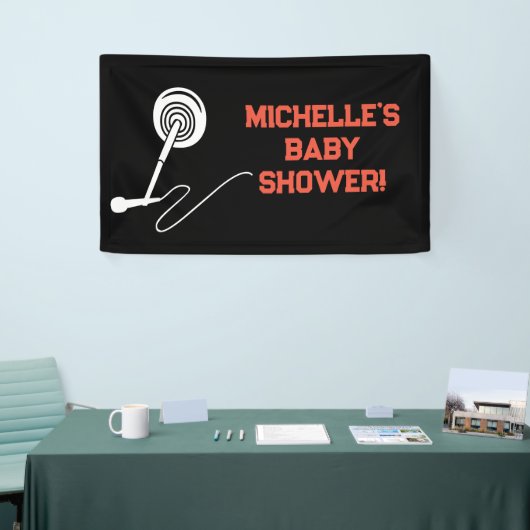 Rock a Bye Rock Star Guitar Baby Shower Banner 横断幕 (トレードショー)