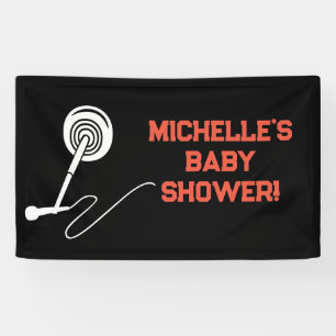 Rock a Bye Rock Star Guitar Baby Shower Banner 横断幕