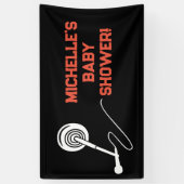 Rock a Bye Rock Star Guitar Baby Shower Banner 横断幕 (縦)