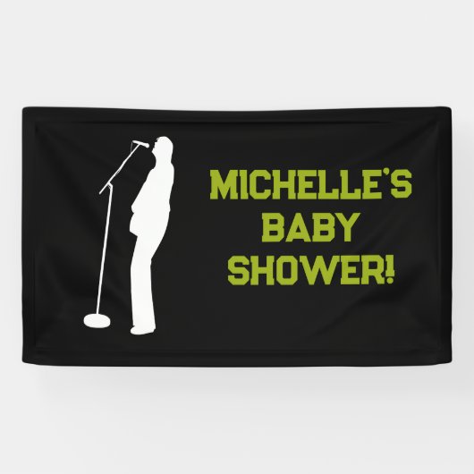 Rock a Bye Rock Star Guitar Baby Shower Banner 横断幕 (横)