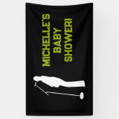 Rock a Bye Rock Star Guitar Baby Shower Banner 横断幕 (縦)